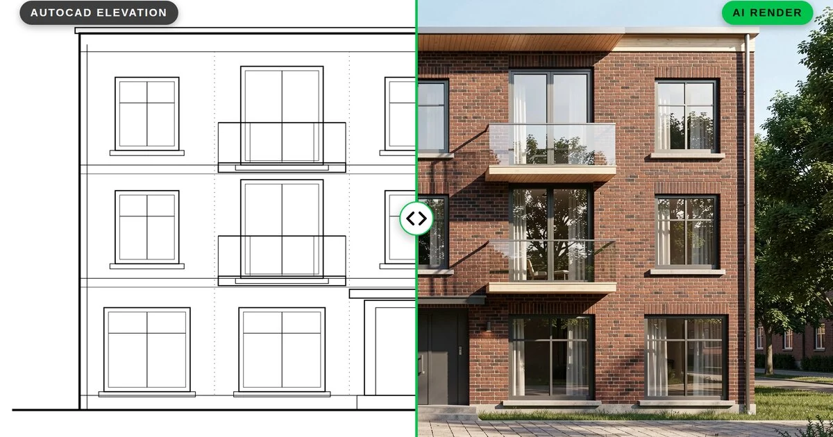 How to Render AutoCAD Drawings and Elevations With AI: A Step-by-Step Guide